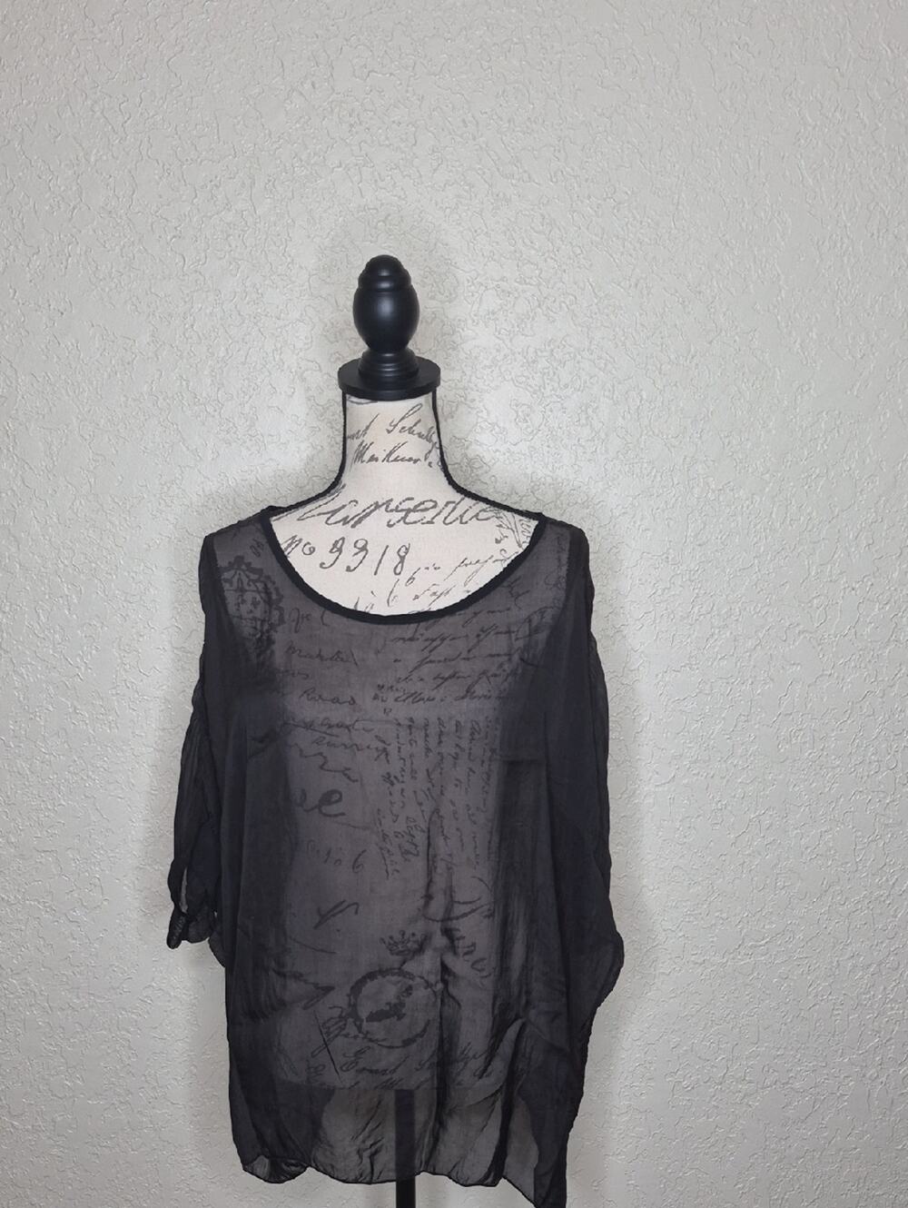 Sofia Sheer Top Black